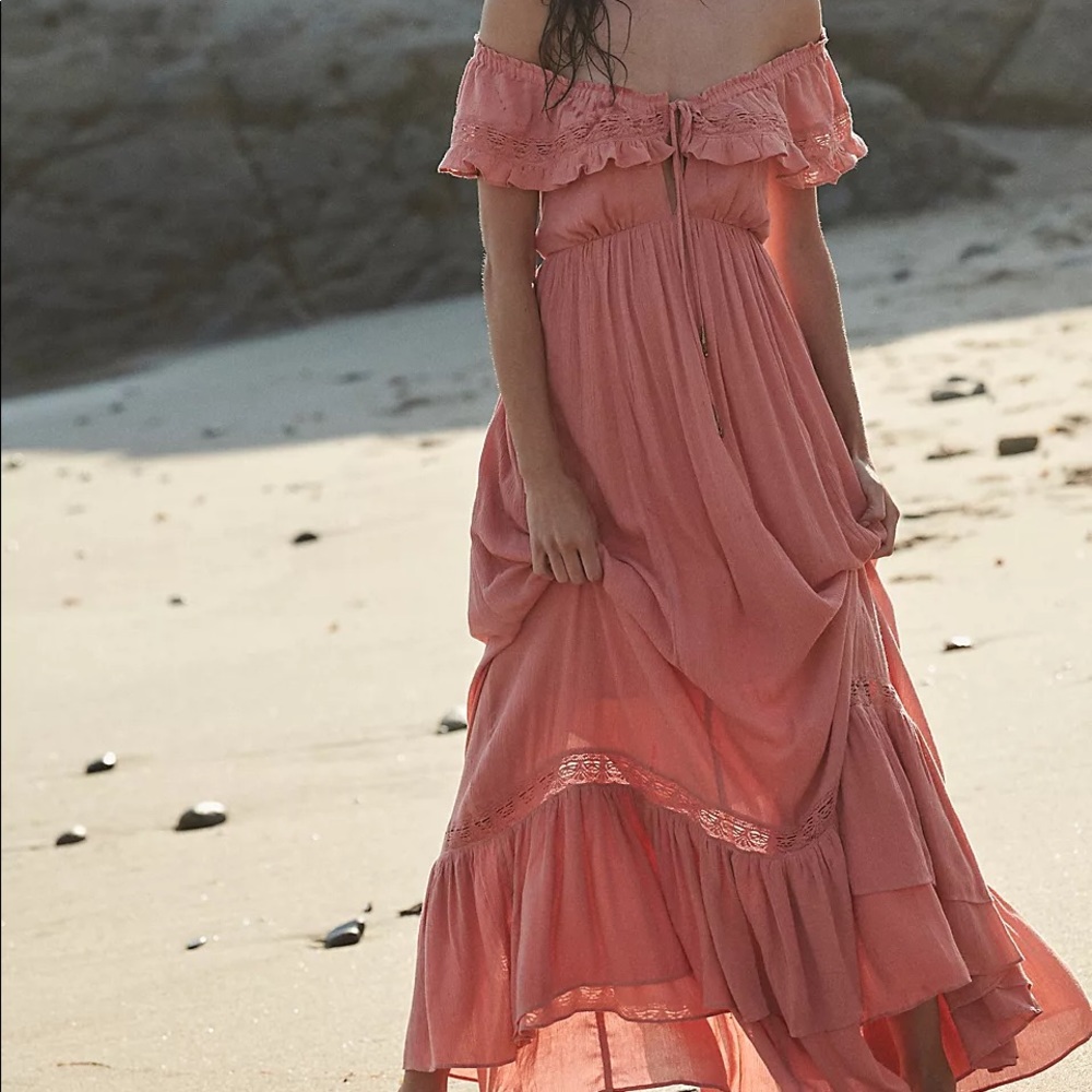 Free People Endless Summer Moonlight Ocean Maxi Color Savannah Red